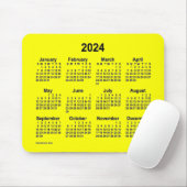 2024 Gele kalender door Janz-Muismat Muismat (Met muis)