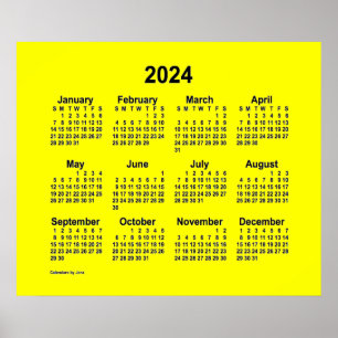 2024 Gele Kalender van Janz Print