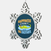 2024 Geluk is een grote broer zijn Tin Sneeuwvlok Ornament (Rechts)