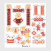 2024 Gelukkig Chinees Maanjaar Nieuwjaar Sticker (Vel)