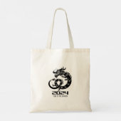 2024 Gelukkig Chinees Nieuwjaar Drakenjaar Tote Bag (Achterkant)