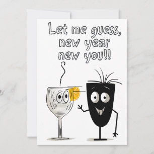 2024 Gelukkig Nieuwjaar Sarcastisch Grappig meme Kaart