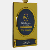 2024 Gepersonaliseerd Afstuderen Banner Ornament Verguld Banner Ornament (Rechts)