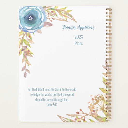 2024 Gepersonaliseerd | Schrift | WATERVERF Planner (Achterkant)