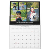2024 gepersonaliseerde aangepaste fotocollage kale kalender (Jan 2027)