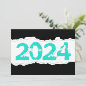 2024 gescheurde papieren uitnodiging (Staand voorkant)