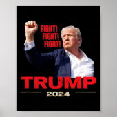 2024 Gevecht Gevecht 13 juli Trump Rally Poster (Voorkant)