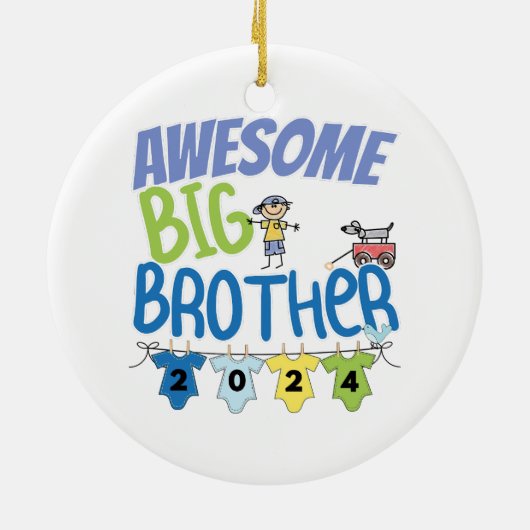 2024 Geweldige Big Brother Keramisch Ornament (Achterkant)