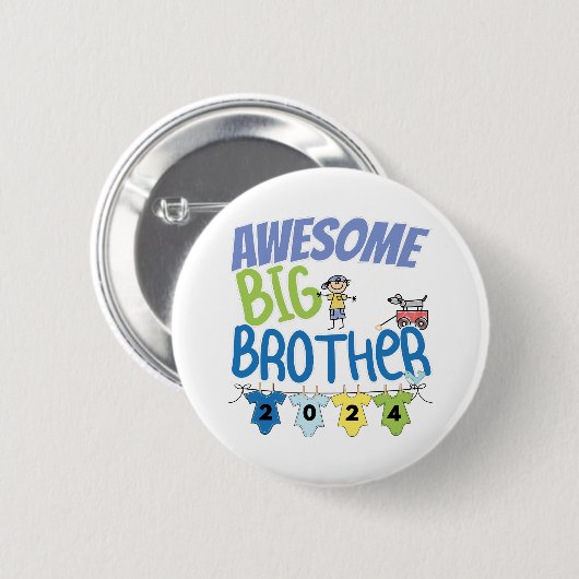 2024 Geweldige Big Brother Ronde Button 5,7 Cm (Voorkant /achterkant)