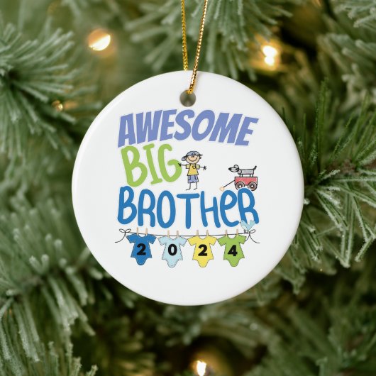 2024 Geweldige Oudere Broer Keramisch Ornament (Boom)