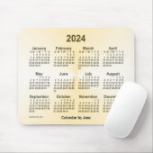 2024 Gold Calendar van Janz Muismat (Met muis)