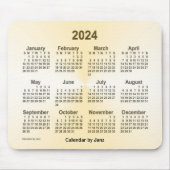 2024 Gold Calendar van Janz Muismat (Voorkant)