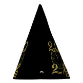 2024 Goud-en-zwart papier partij petten Feesthoedjes (Rechts)