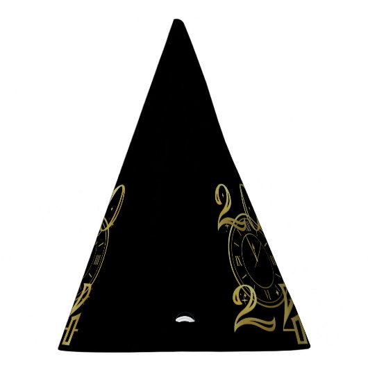 2024 Goud-en-zwart papier partij petten Feesthoedjes (Rechts)