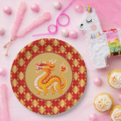 2024 Gouden Draak Papieren Bordje (Feest)