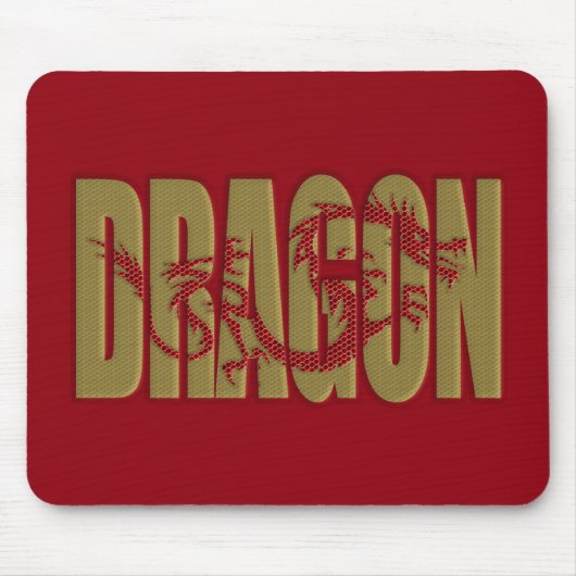 2024 "gouden" drakenmuismatje muismat (Voorkant)