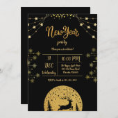2024 gouden glitter op zwart kaart (Voorkant / Achterkant)