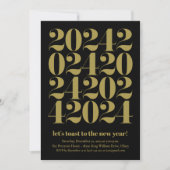 2024 Gouden Oudejaarsavond feest Kaart (Voorkant)