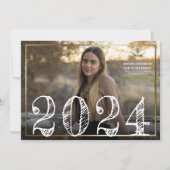 2024 Gouden Rand Cap Afstudeer Foto Aankondiging (Voorkant)