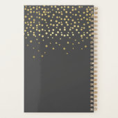 2024 - Gouden Script Typografie & Confetti Glamoro Planner (Achterkant)