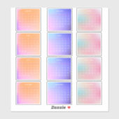 2024 Gradiënt Volledig Jaar Maandelijkse Kalender Sticker (Vel)