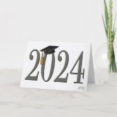 2024 Graduation Cap Eenvoudig Modern Afstuderen Kaart (Voorkant)