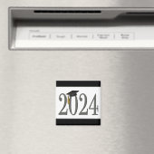 2024 Graduation Cap Eenvoudig Modern Trendy Magneet (Insitu (Vaatwasser))