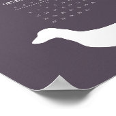 2024 Grafiet Dachshund Silhouet Kalender Poster (Hoek)