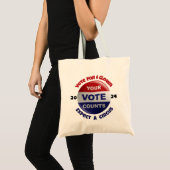 2024 Grappig politiek citaat Uw stem telt zak Tote Bag (Voorkant (product))
