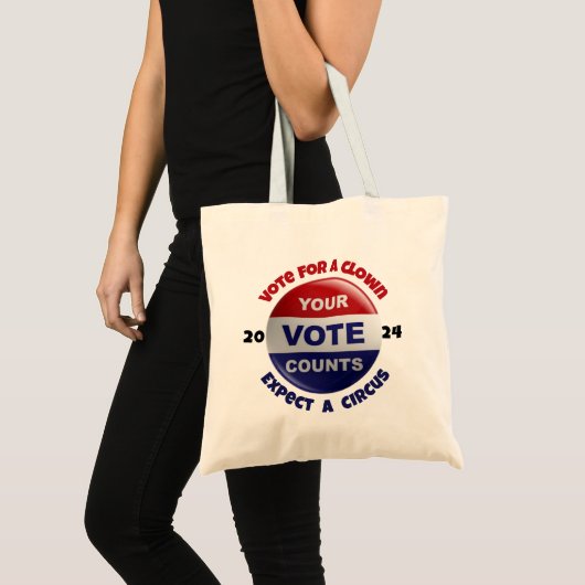 2024 Grappig politiek citaat Uw stem telt zak Tote Bag (Voorkant (product))