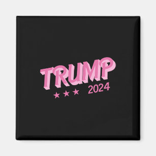2024 - Grappige Donald Trump Roze Bubble Letters Magneet