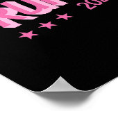 2024 - Grappige Donald Trump Roze Bubble Letters Poster (Hoek)