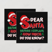 2024 Grappige Kersttrui Kinderen Volwassenen Kerst Kaart (Voorkant / Achterkant)