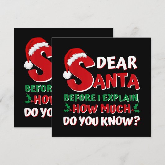 2024 Grappige Kersttrui Kinderen Volwassenen Kerst Kaart (Voorkant / Achterkant)