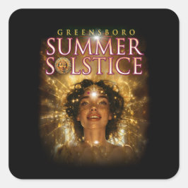 2024 Greensboro Zomerzonnewende Festival Souvenir Vierkante Sticker