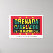 2024 GRENADA 50ste Jubileum Onafhankelijkheid Canvas Afdruk (Voorkant)
