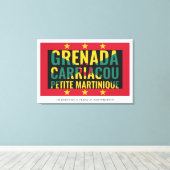 2024 GRENADA 50ste Jubileum Onafhankelijkheid Canvas Afdruk (Insitu (Houten vloer))