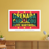 2024 GRENADA 50ste Jubileum Onafhankelijkheid Canvas Afdruk (Insitu (Woonkamer))