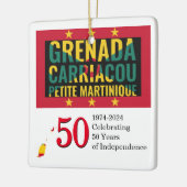 2024 GRENADA 50ste Jubileum Onafhankelijkheid Keramisch Ornament (Links)