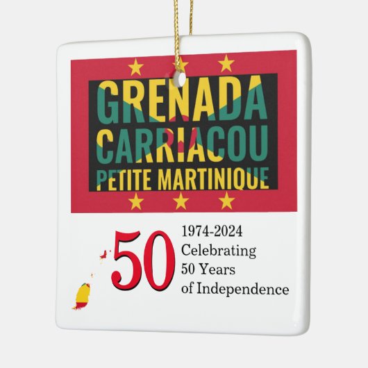 2024 GRENADA 50ste Jubileum Onafhankelijkheid Keramisch Ornament (Links)