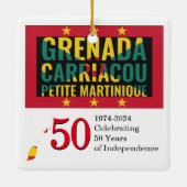 2024 GRENADA 50ste Jubileum Onafhankelijkheid Keramisch Ornament (Achterkant)