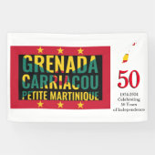 2024 GRENADA 50ste Jubileum Onafhankelijkheid Spandoek (Horizontaal)