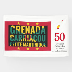 2024 GRENADA 50ste Jubileum Onafhankelijkheid Spandoek