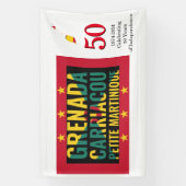 2024 GRENADA 50ste Jubileum Onafhankelijkheid Spandoek (Verticaal)