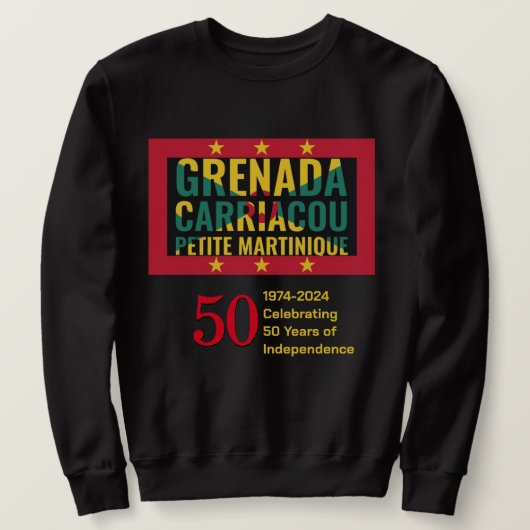 2024 GRENADA 50ste Jubileum Onafhankelijkheid Trui (Design voorkant)