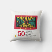 2024 GRENADIAANSE 50e Verjaardag van de Onafhankel Kussen (Achterkant)