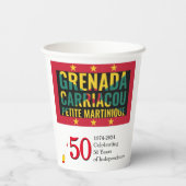 2024 GRENADIAN 50ste Jubileum onafhankelijkheid Papieren Bekers (Achterkant)