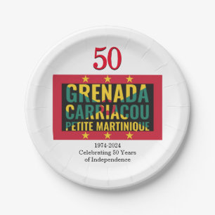 2024 GRENADIAN 50ste Jubileum onafhankelijkheid Papieren Bordje