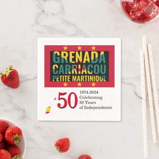 2024 GRENADIAN 50ste Jubileum onafhankelijkheidsdo Servet (Insitu)