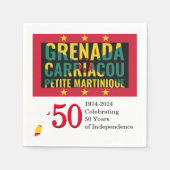 2024 GRENADIAN 50ste Jubileum onafhankelijkheidsdo Servet (Voorkant)